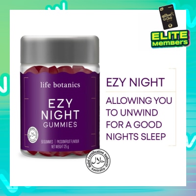 LIFE BOTANICS Ezy Night Passionfruit Gummy (To Help Easily Relax & Unwind For A Good Nights Sleep) 50s