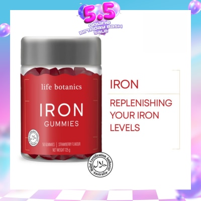 LIFE BOTANICS - Iron Strawberry Gummy (To Replenishing Iron Levels) 50s