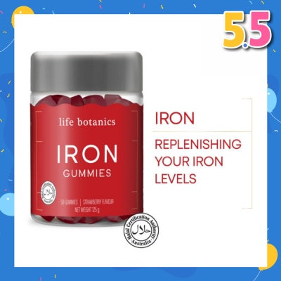 LIFE BOTANICS Iron Strawberry Gummy (To Replenishing Iron Levels) 50s