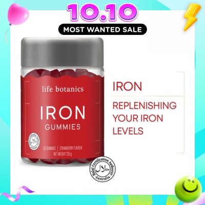 LIFE BOTANICS Iron Strawberry Gummy (To Replenishing Iron Levels) 50s image