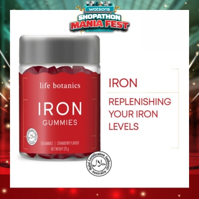LIFE BOTANICS - Iron Strawberry Gummy (To Replenishing Iron Levels) 50s