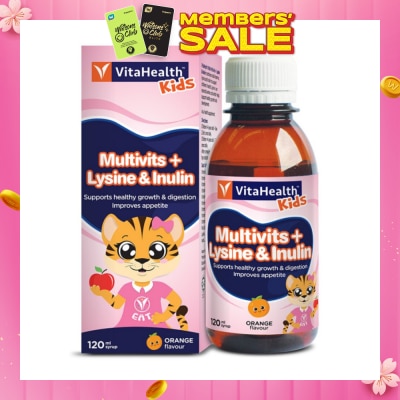 VITAHEALTH Kids Multivits + Lysine 7 Inulin 120ml Syrup
