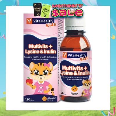 VITAHEALTH - Kids Multivits + Lysine 7 Inulin 120ml Syrup