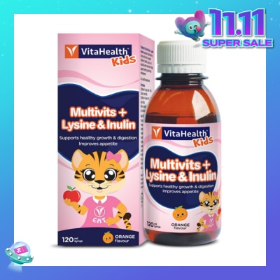 VITAHEALTH Kids Multivits + Lysine 7 Inulin 120ml Syrup