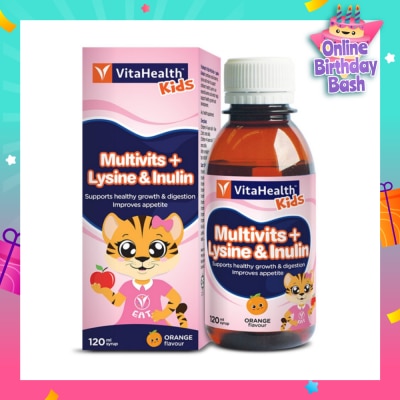 VITAHEALTH Kids Multivits + Lysine 7 Inulin 120ml Syrup