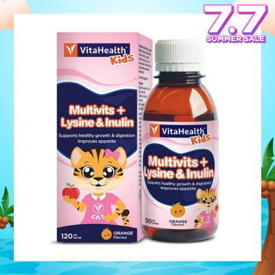 VITAHEALTH Kids Multivits + Lysine 7 Inulin 120ml Syrup
