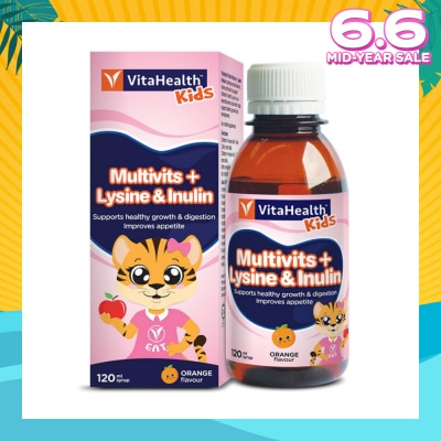 VITAHEALTH Kids Multivits + Lysine 7 Inulin 120ml Syrup