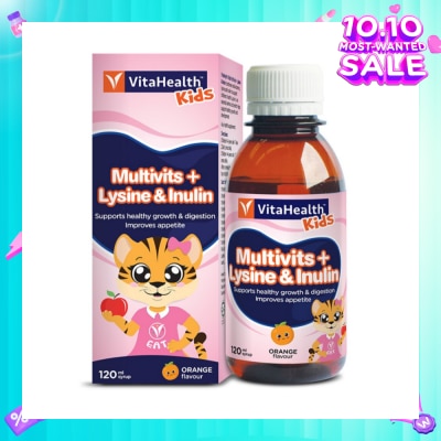 VITAHEALTH Kids Multivits + Lysine 7 Inulin 120ml Syrup