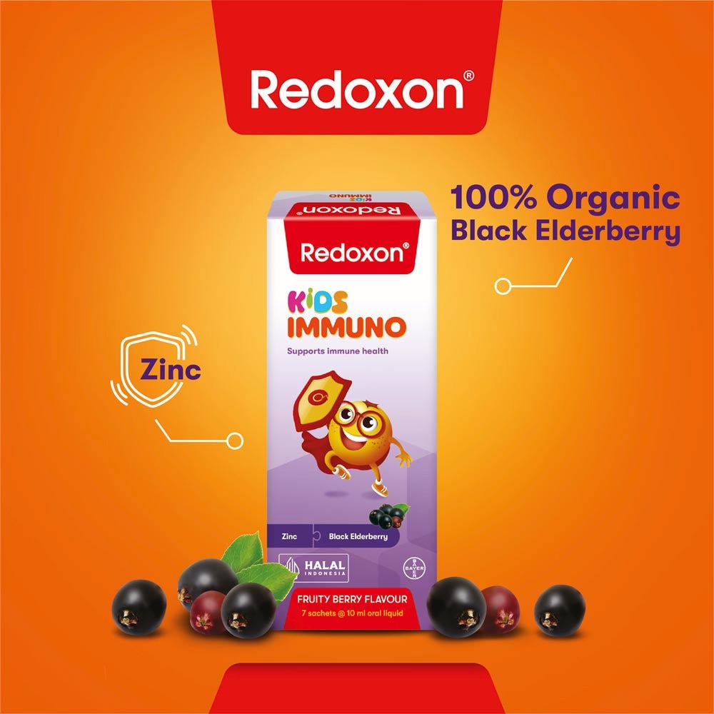 Kids Immuno Zinc & Black Elderberry Fruity Berry Flavour Sachet (To Supports Immune Health) 7s