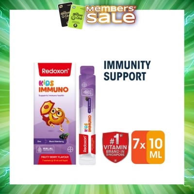 REDOXON - Kids Immuno Zinc & Black Elderberry Fruity Berry Flavour Sachet (To Supports Immune Health) 7s