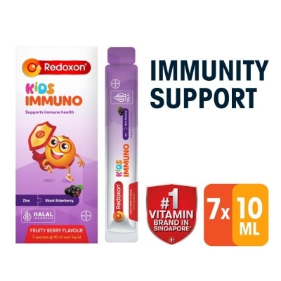 REDOXON Kids Immuno Zinc & Black Elderberry Fruity Berry Flavour Sachet (To Supports Immune Health) 7s