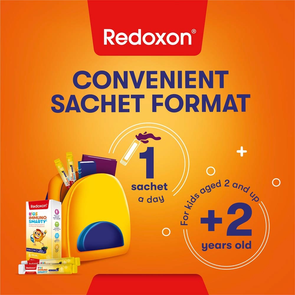Kids Immuno Smarty Choline, Zinc & Black Elderberry Fruity Berry Flavour Sachet (To Supports Immune Health & Healthy Brain Development) 7s (Expiry: Jul`2026)