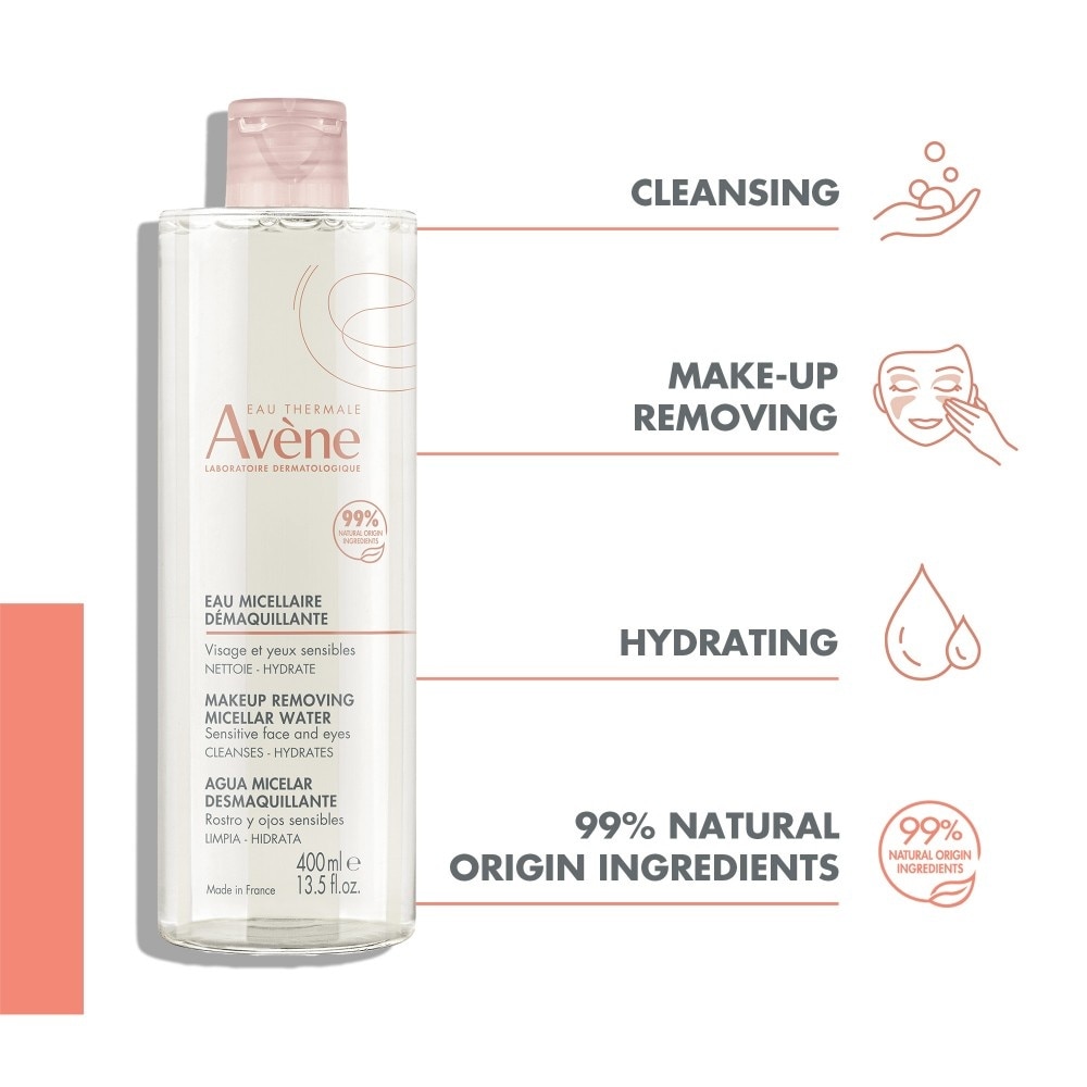 Cleanses-Hydrates Makeup Removing Micellar Water (For Sensitive Face & Eyes) 400ml