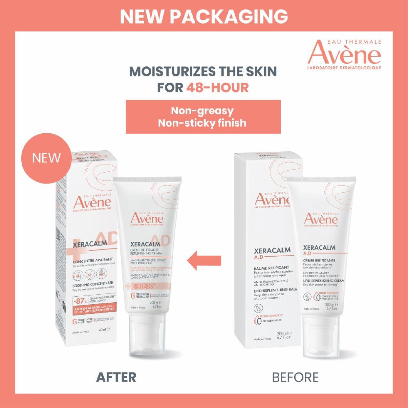 Xeracalm Replenishing Cream For Dry and Sensitive Skin 200ml