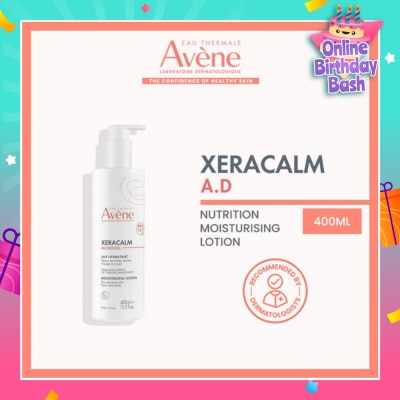 EAU THERMALE AVENE Xeracalm Nutrition Moisturizing Lotion (Suitable For Dry Sensitive Skin Face & Body) 400ml
