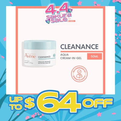 AVÈNE - Cleanance Mattifying Aqua-Gel (To Helps Tightening Pores, Hydrating & Mattifying) 50ml (Expiry: Oct`2026)