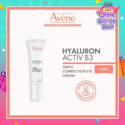 EAU THERMALE AVENE Hyaluron Activ B3 Triple Correction Eye Cream 15ml
