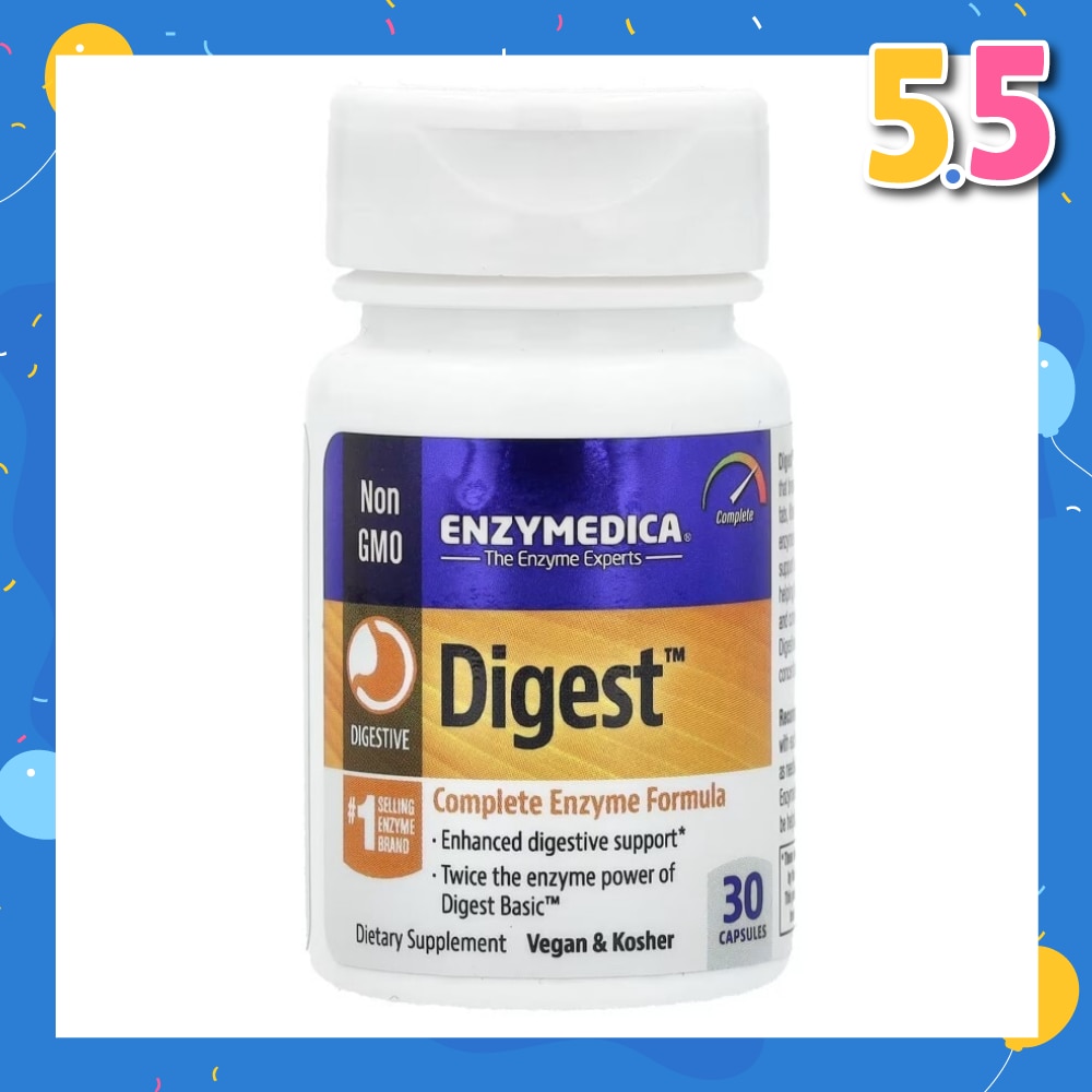 Digest With Complete Enzyme Formula Capsule (Enhanced Digestive Support & Vegan) 30s