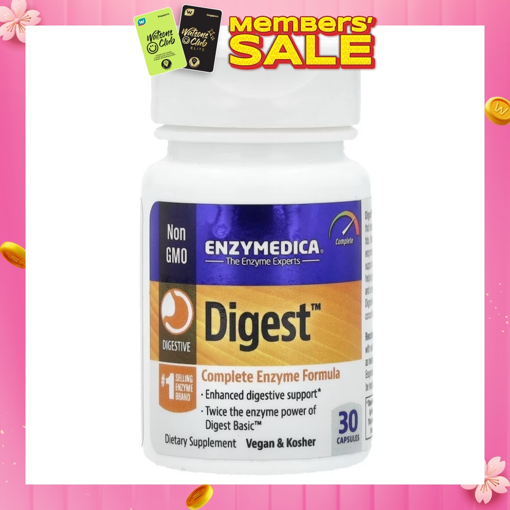 Digest With Complete Enzyme Formula Capsule (Enhanced Digestive Support & Vegan) 30s