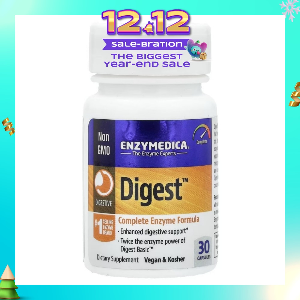 Digest With Complete Enzyme Formula Capsule (Enhanced Digestive Support & Vegan) 30s