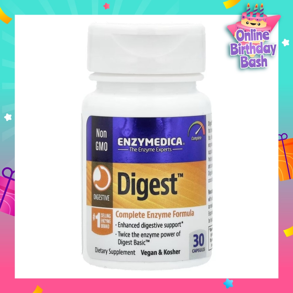 Digest With Complete Enzyme Formula Capsule (Enhanced Digestive Support & Vegan) 30s