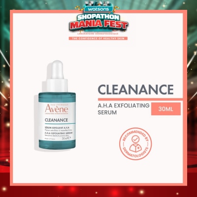 AVÈNE - Cleanance A.H.A Exfoliating Serum (For Sensitive Blemish-Prone Skin) 30ml (Expiry: Jan`2027)