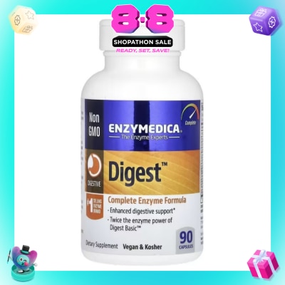 ENZYMEDICA - Digest With Complete Enzyme Formula Capsule (Enhanced Digestive Support & Vegan) 90s