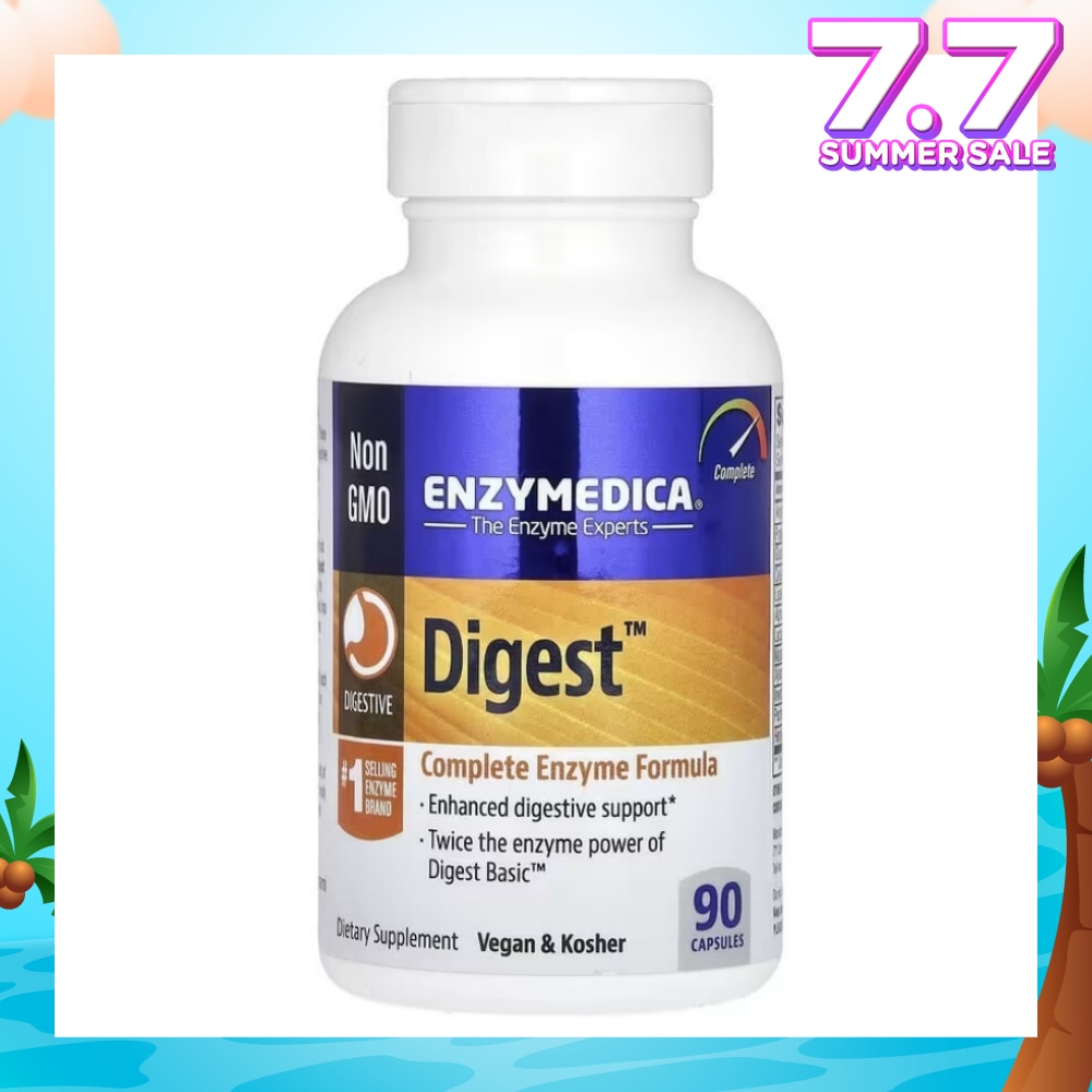 Digest With Complete Enzyme Formula Capsule (Enhanced Digestive Support & Vegan) 90s