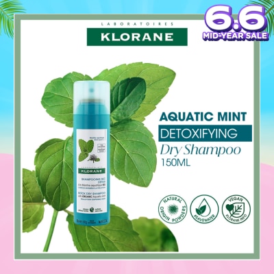 KLORANE Detox Dry Organic Aquatic Mint Shampoo (To Cleanses, Detoxifies & Removes Impurities From The Hair) 150ml