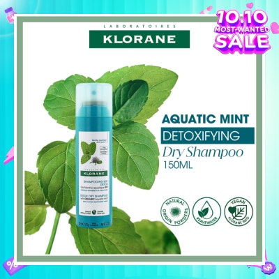 KLORANE Detox Dry Organic Aquatic Mint Shampoo (To Cleanses, Detoxifies & Removes Impurities From The Hair) 150ml