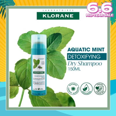 KLORANE Detox Dry Organic Aquatic Mint Shampoo (To Cleanses, Detoxifies & Removes Impurities From The Hair) 150ml