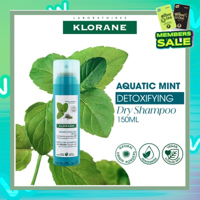 KLORANE Detox Dry Organic Aquatic Mint Shampoo (To Cleanses, Detoxifies & Removes Impurities From The Hair) 150ml