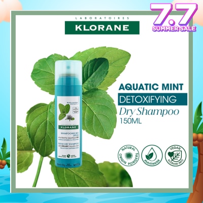 KLORANE Detox Dry Organic Aquatic Mint Shampoo (To Cleanses, Detoxifies & Removes Impurities From The Hair) 150ml