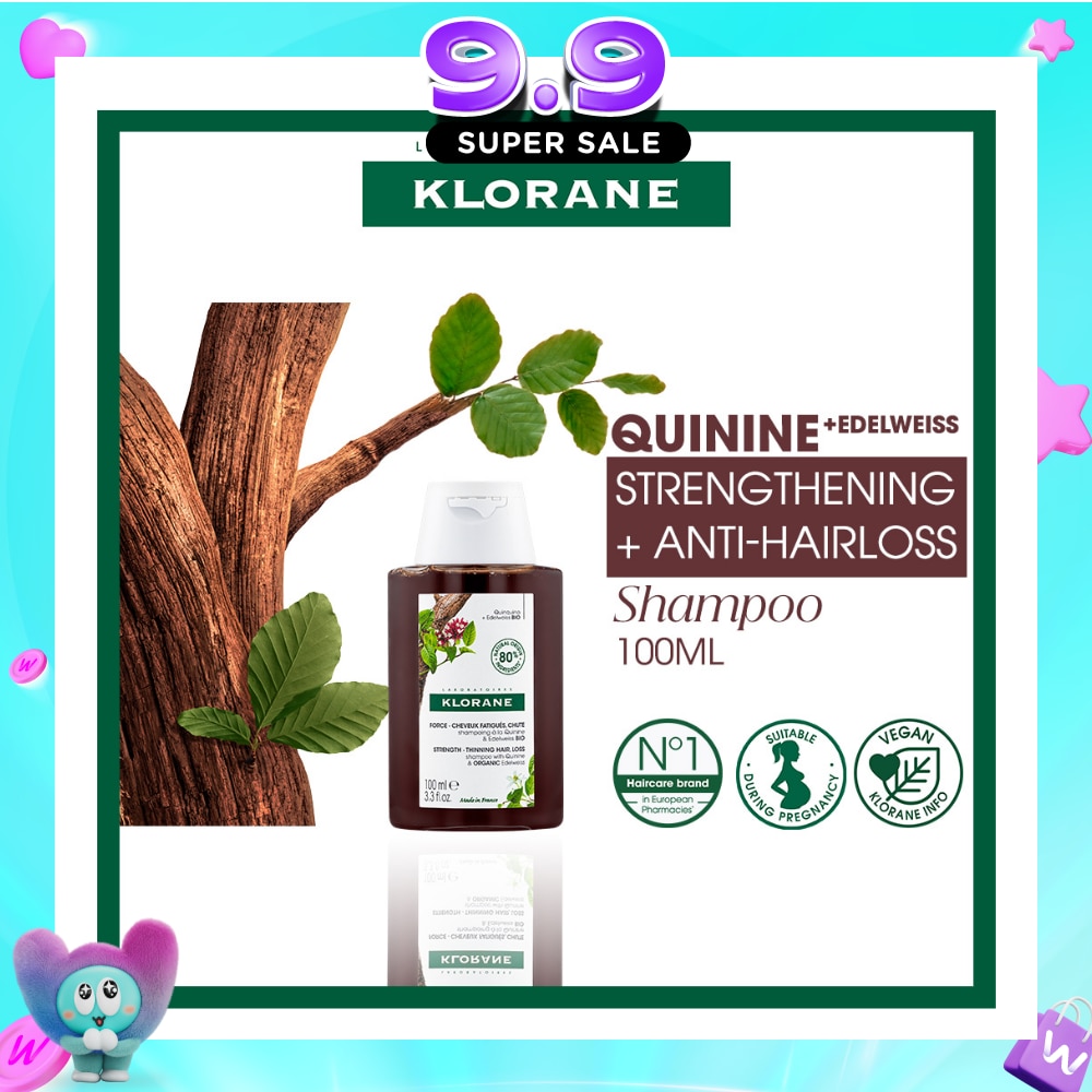 Strengthening - Thinning Hair Quinine & Organic Edelweiss Shampoo Travel Edition (Compatible With Pregnancy & Breast-Feeding) 100ml image