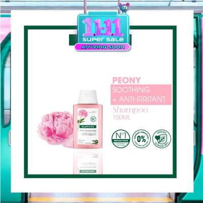 KLORANE Soothing + Anti Irritant Shampoo Poeny (For Sensitive Scalp To Gently Cleanses, Soothes & Hydrates) 100ml image