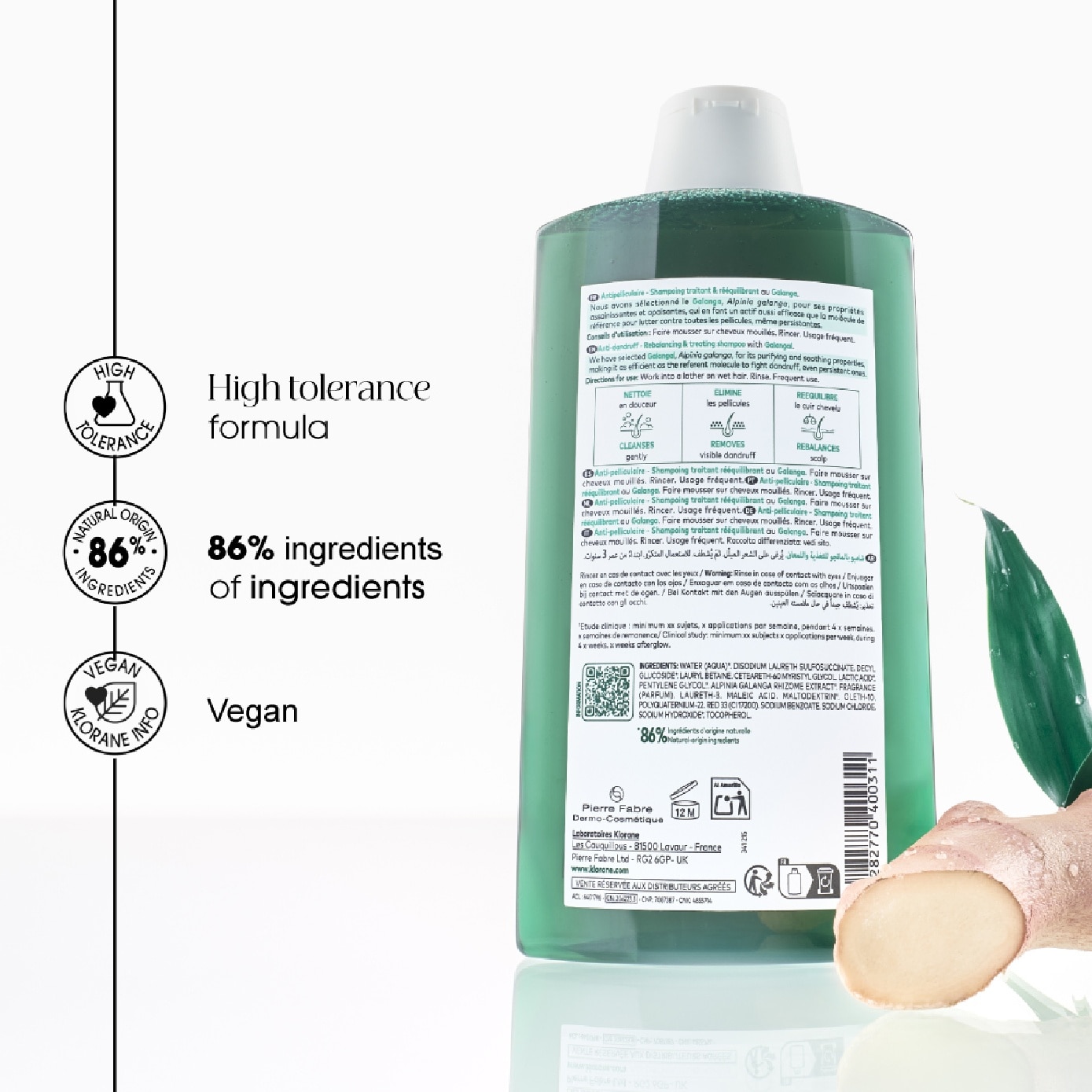 Galangal Anti-Dandruff Rebalancing Shampoo 400ml