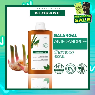 KLORANE Anti-Dandruff Rebalancing Shampoo Galangal (Soothes, Purifies & Rebalances Scalp) 400ml