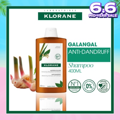 KLORANE Anti-Dandruff Rebalancing Shampoo Galangal (Soothes, Purifies & Rebalances Scalp) 400ml
