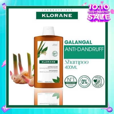 KLORANE Anti-Dandruff Rebalancing Shampoo Galangal (Soothes, Purifies & Rebalances Scalp) 400ml