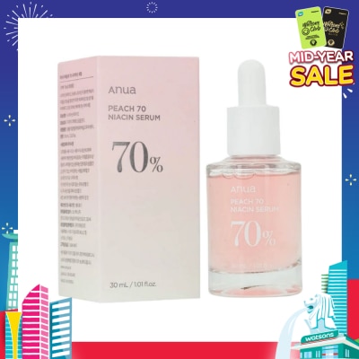 ANUA Peach 70% Niacinamide Serum (For Face Brightening + Whitening) 30ml