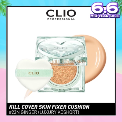CLIO Kill Cover Skin Fixer Cushion SPF50+ PA+++ #23N Ginger (Luxury Koshort) 30g