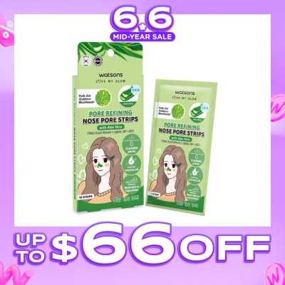 WATSONS - Pore Refining Nose Pore Strips With Aloe Vera (With Hazel Extract + Jojoba Oil + Cica) 10s