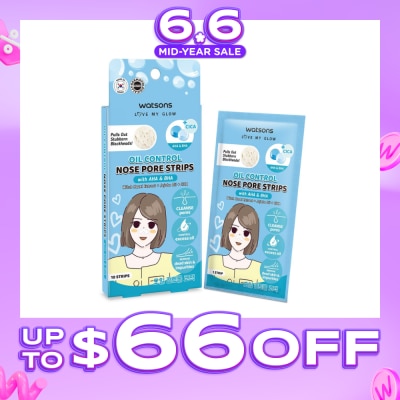 WATSONS - Oil Control Nose Pore Strips With AHA & BHA (With Hazel Extract + Jojoba Oil + Cica) 10s