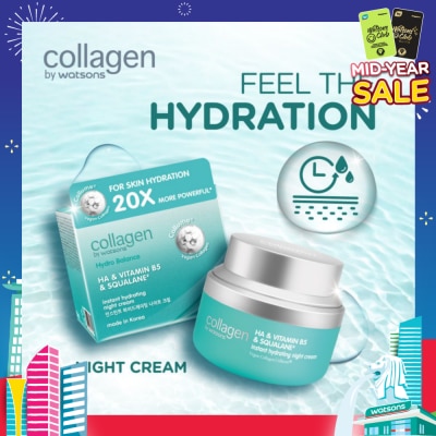 COLLAGEN BY WATSONS Hydro Balance HA & Vitamin B5 & Squalane Instant Hydrating Night Cream 50ml