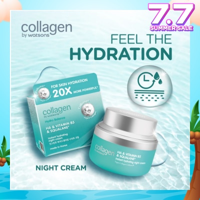 COLLAGEN BY WATSONS Hydro Balance HA & Vitamin B5 & Squalane Instant Hydrating Night Cream 50ml