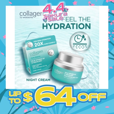 COLLAGEN BY WATSONS - Hydro Balance HA & Vitamin B5 & Squalane Instant Hydrating Night Cream 50ml