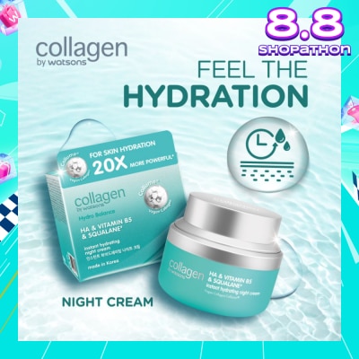 COLLAGEN BY WATSONS Hydro Balance HA & Vitamin B5 & Squalane Instant Hydrating Night Cream 50ml