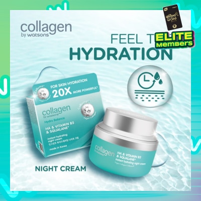 COLLAGEN BY WATSONS Hydro Balance HA & Vitamin B5 & Squalane Instant Hydrating Night Cream 50ml