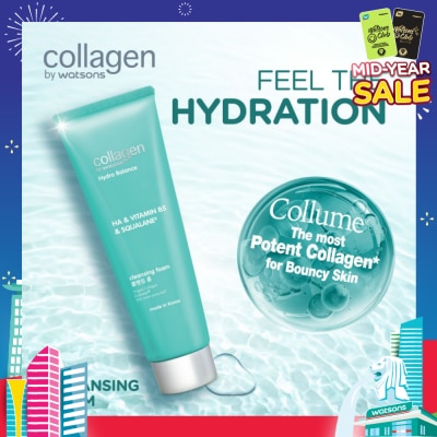 COLLAGEN BY WATSONS Hydro Balance HA & Vitamin B5 & Squalane Cleansing Foam 125ml