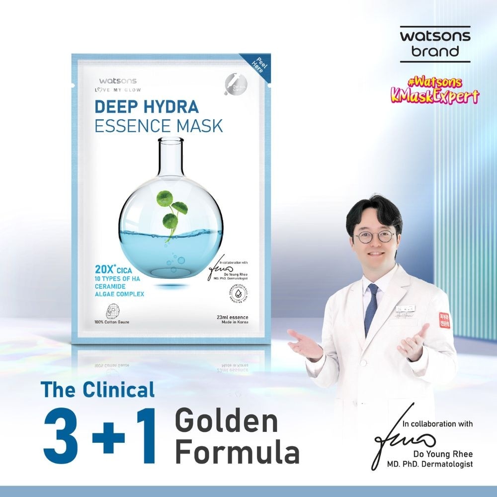 Deep Hydra Essence Sheet Mask 23ml (With 10 Types Of Hyaluronic Acid, Algae Complex & Ceramide) 1s